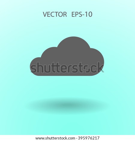 Flat  icon of cloud