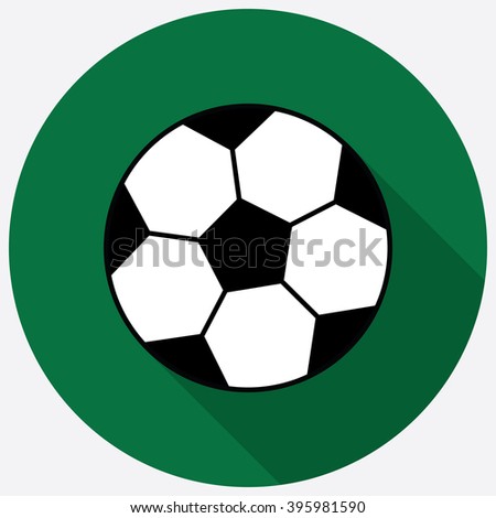 Football soccer ball flat icon. Vector illustration