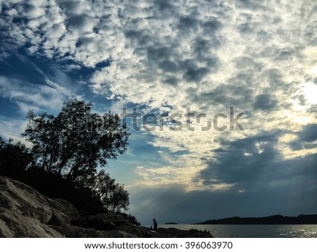 Picture of a view from a rocky beach near Athens, Greece