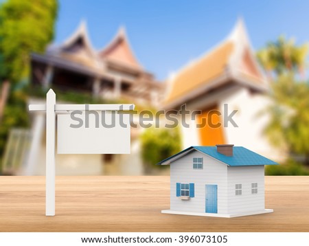 property concept with blank sign 