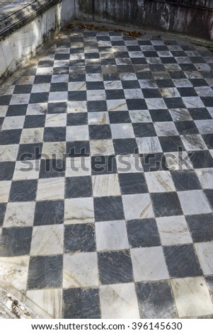 checkerboard, gamero textured floor or chess, nineteenth century, grungy texture and old