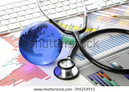 Stethoscope with financial statement