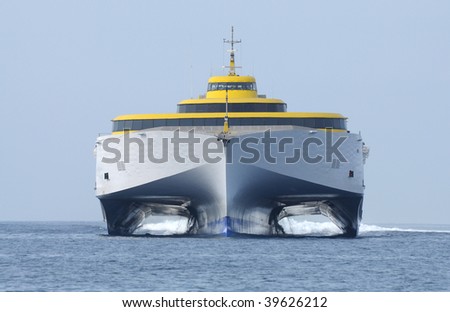 Modern high speed ferry ship Royalty-Free Stock Photo #39626212