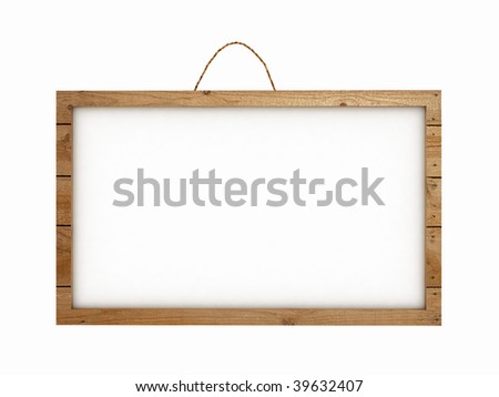 3d blank sign board isolated