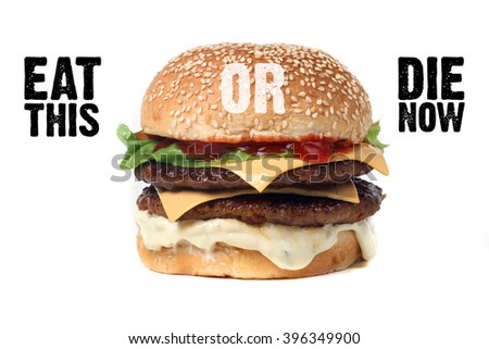 burger beef  American junk fast food hamburger with cheese cheeseburger