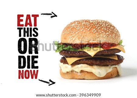 burger beef  American junk fast food hamburger with cheese cheeseburger