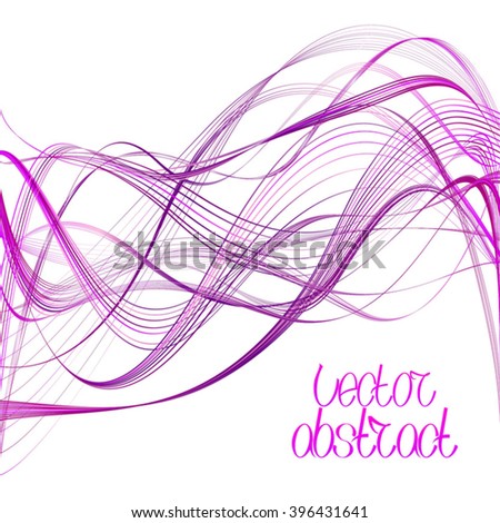 Lilac Lines and Pink Waves. Vector Illustration