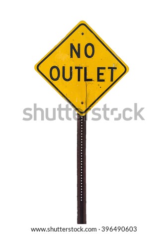 no outlet sign on white background, symbol