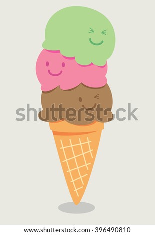 cartoon cute ice cream
