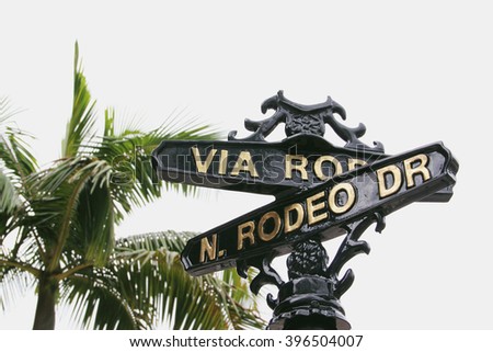 Rodeo Drive Street Sign 