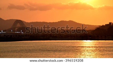 Panama Bay Sunset Royalty-Free Stock Photo #396519208