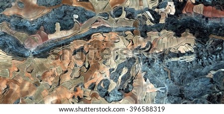 the conquest, allegory, tribute to Picasso, abstract photography of the Spain fields from the air, aerial view, representation of human labor camps, abstract, cubism, abstract naturalism,