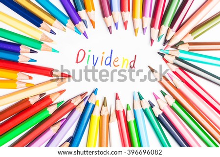 dividend drawing by  colour pencils 