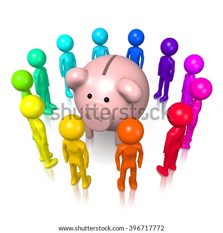 3D illustration - piggy-bank concept - great for topics like savings, banking, finance etc.
