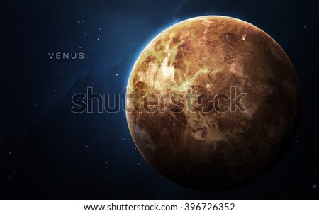 Venus - High resolution 3D images presents planets of the solar system. This image elements furnished by NASA.