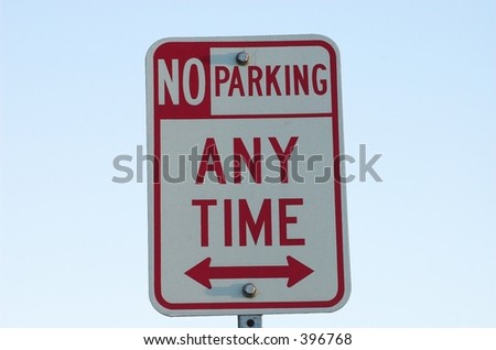 No parking sign.