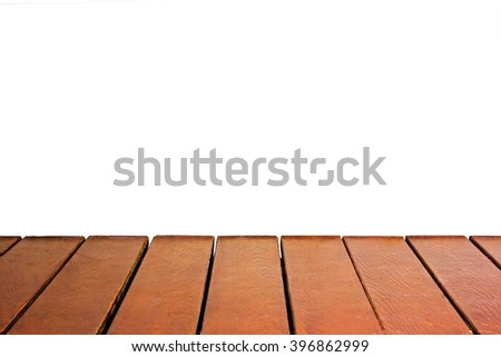 wood floor on white background