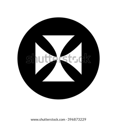 Choppers cross icon in circle . Vector illustration