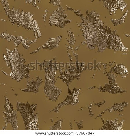 Seamless background texture with broken pieces of gold