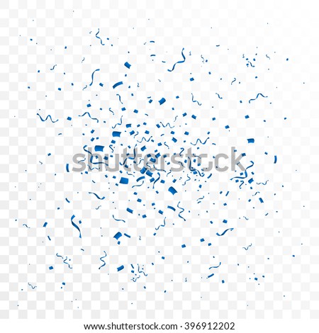 Celebration background with confetti. Isolated on white transparent background. Vector Illustration, eps 10