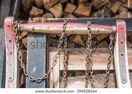 sled parts with chains