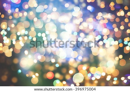 Festive Background With Natural And Bright Golden Lights. Vintage Magic Background With Color