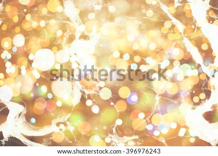 Festive Background With Natural And Bright Golden Lights. Vintage Magic Background With Color Festive background with natural  and bright  lights. Vintage Magic background with colorful 