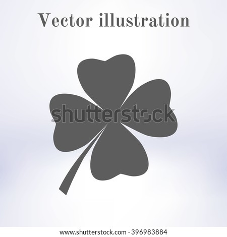 Leaf clover sign icon. Saint patrick symbol. Ecology concept. Flat design style.
