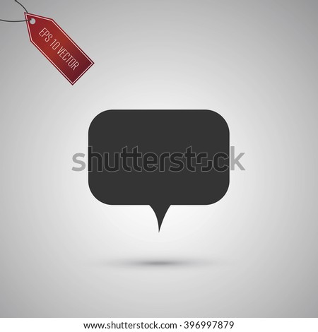 Chat icon isolated on gray background. Eps 10 vector with shadow