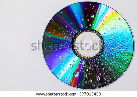 Water drops on CD
