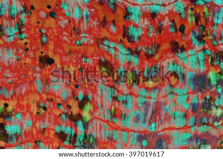 tie dyed pattern on cotton fabric abstract background.
