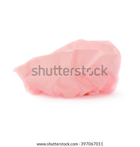 Pink Shower cap isolated over the white background Royalty-Free Stock Photo #397067011
