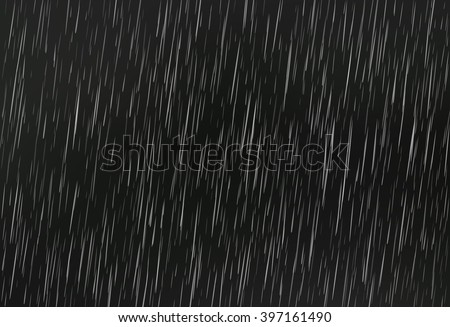 Rain on black. Vector rain texture. Abstract vector background Royalty-Free Stock Photo #397161490