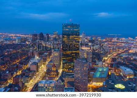 Buildings in downtown Boston Massachusetts USA