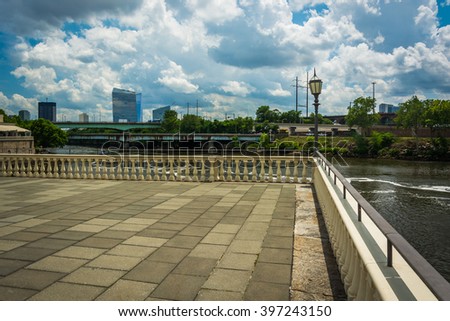 The Schuylkill River and Fairmont Water Works, in Philadelphia, Pennsylvania.