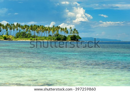 Beautiful beach near Poso city.  Central Sulawesi. Indonesia