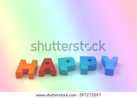 Concept of Education. English alphabet letters write happy vintage for  background