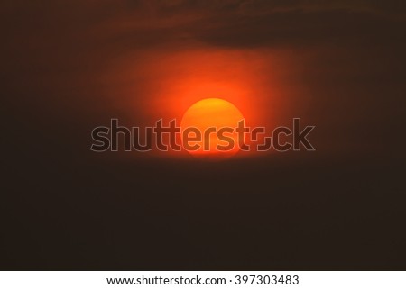 Big Sun in sunset