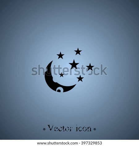 Moon and stars icon.
