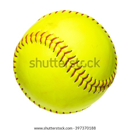 Softball ball isolated on white background