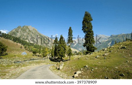 
The beautiful Mountain landscape - beautiful nature in Himalayas along Srinagar -Leh highway, Jammu and Kashmir, India
