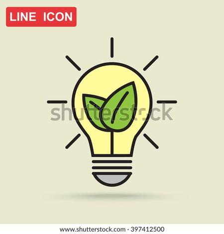 Line icon- eco energy concept
