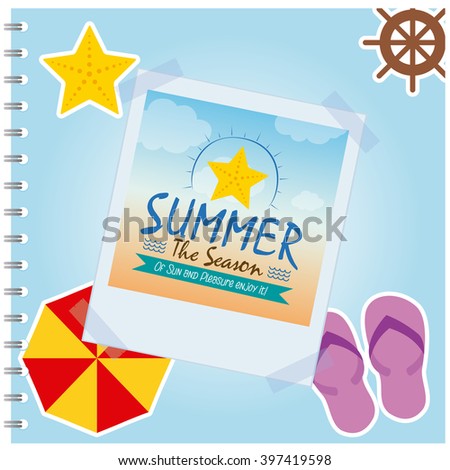 Isolated summer photo of a seastar on a colored background