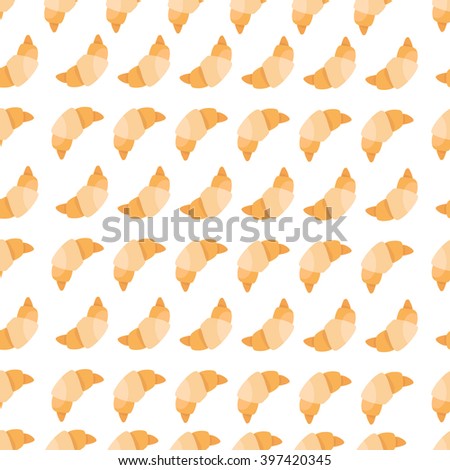 croissant seamless pattern. clip-art illustration