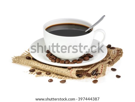 cup of coffee isolated Royalty-Free Stock Photo #397444387