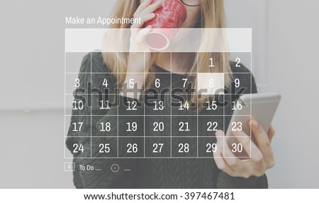 Calendar Agenda Appointment Schedule Concept Royalty-Free Stock Photo #397467481