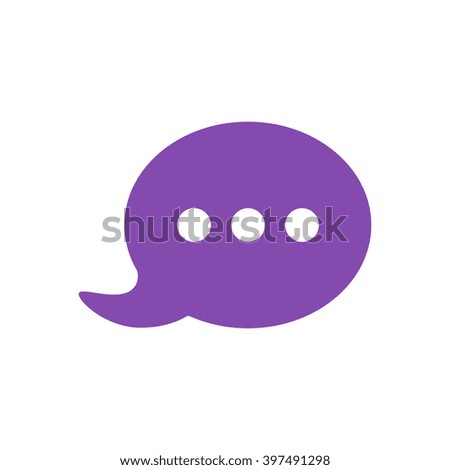 Speech bubbles  icon, vector illustration. Flat design style