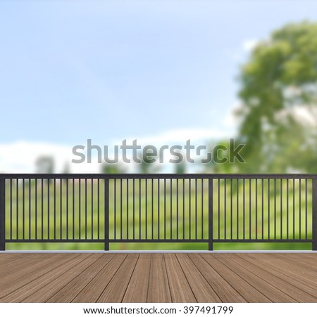 Balcony And Terrace Of The Blur Nature Background