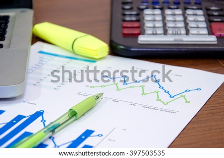 business chart showing financial success