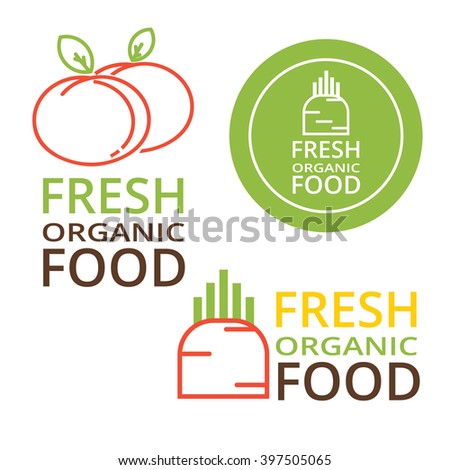 organic shop logo,Organic food design template